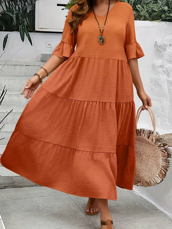 Morgane™| Nena robe col en V Plus Size
