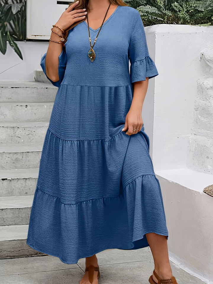 Morgane™| Nena robe col en V Plus Size
