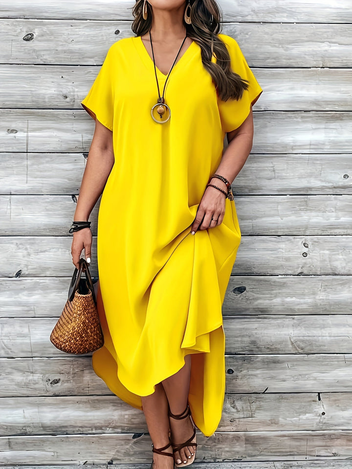 Morgane™| Hailey Robe col en V taille plus