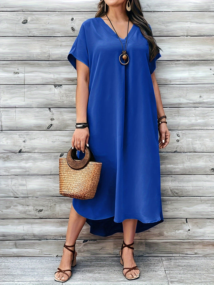 Morgane™| Hailey Robe col en V taille plus