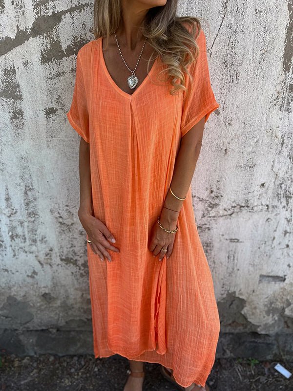 Morgane™| Cathy Robe à col en V
